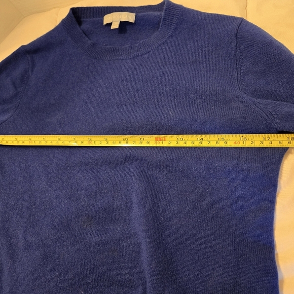 ANTONIO MELANI CAMERON SWEATER 100% CASHMERE PULLOVER CREW NECK ULTRA BLUE SZ M - Picture 7 of 10